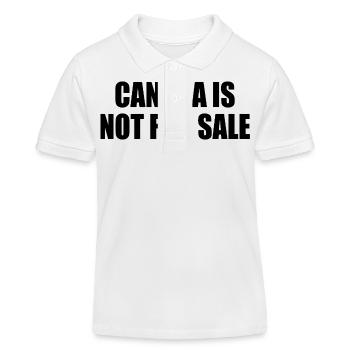 canada is not for sale - Kids Organic Polo Shirt by Stanley/Stella - white - Front