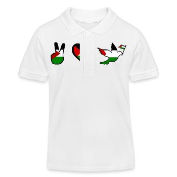 Free palestine - Polo enfant bio Stanley/Stella - blanc - Devant