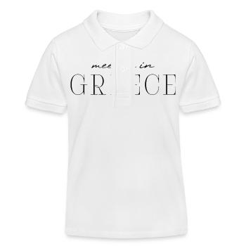 Ich liebe Griechenland - Kinder Organic Poloshirt Mini Sprinter von Stanley/Stella - Weiß - Vorne