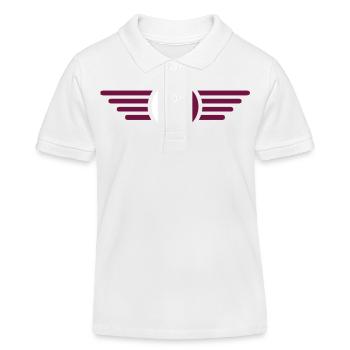 Katar Stil Design T-Shirt - Kinder Organic Poloshirt Mini Sprinter von Stanley/Stella - Weiß - Vorne