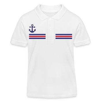 Matrosen-Anker - Kinder Organic Poloshirt Mini Sprinter von Stanley/Stella - Weiß - Vorne
