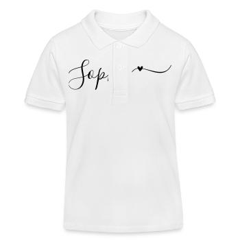 Sophie Nom Prénom Décoratif - Polo enfant bio Stanley/Stella - blanc - Devant
