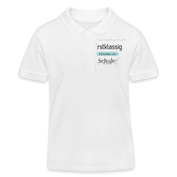 Einschulung - Kinder Organic Poloshirt Mini Sprinter von Stanley/Stella - Weiß - Vorne