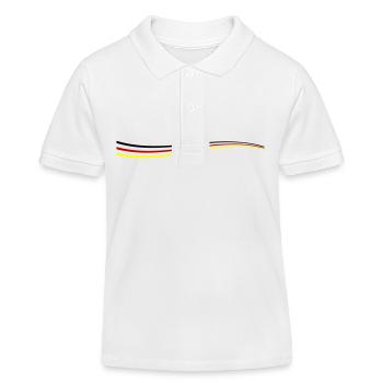 Deutschland Linie - Kinder Organic Poloshirt Mini Sprinter von Stanley/Stella - Weiß - Vorne