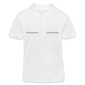 Deutschland Fahne Linie - Kinder Organic Poloshirt Mini Sprinter von Stanley/Stella - Weiß - Vorne