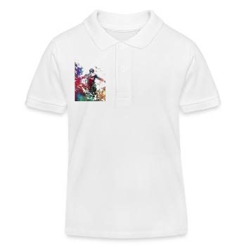 Nageur sport art #swimmer #sport - Polo enfant bio Stanley/Stella - blanc - Devant