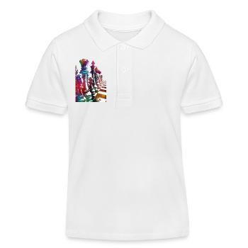 Chess #chess #sport - Kids Organic Polo Shirt by Stanley/Stella - white - Front