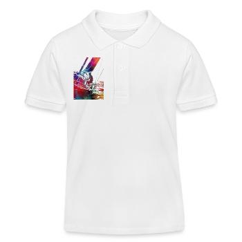 Art de course de yacht sport #yachting - Polo enfant bio Stanley/Stella - blanc - Devant