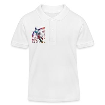 Sport de natation #swimmer #sport - Polo enfant bio Stanley/Stella - blanc - Devant