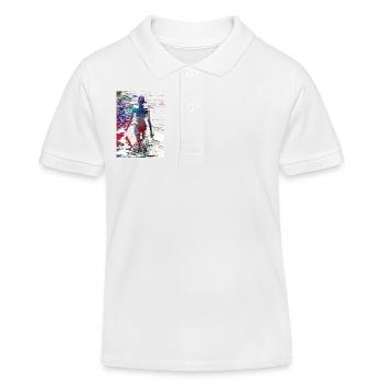 Sport de natation #swimmer #sport - Polo enfant bio Stanley/Stella - blanc - Devant