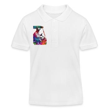Golfspieler Sport #golf #sport - Kinder Organic Poloshirt Mini Sprinter von Stanley/Stella - Weiß - Vorne