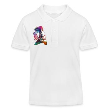 Tennisspieler Sport Kunst #tennis #sport - Kinder Organic Poloshirt Mini Sprinter von Stanley/Stella - Weiß - Vorne