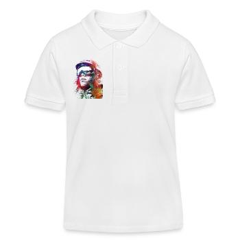 Alpiniste sport art #sport - Polo enfant bio Stanley/Stella - blanc - Devant