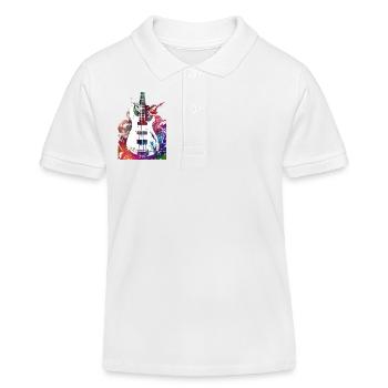 Musik Bassgitarre - Kinder Organic Poloshirt Mini Sprinter von Stanley/Stella - Weiß - Vorne