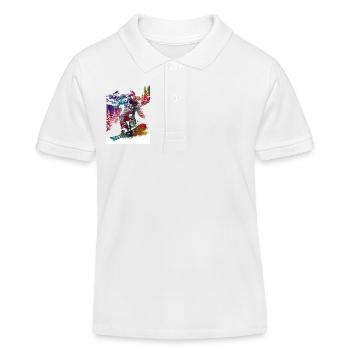 Snowboard-Sportkunst #snowboard - Kinder Organic Poloshirt Mini Sprinter von Stanley/Stella - Weiß - Vorne