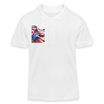 Mountainbiker Sport Kunst #sport #bike - Kinder Organic Poloshirt Mini Sprinter von Stanley/Stella - Weiß - Vorne