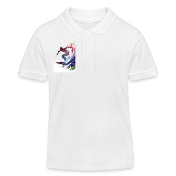 Surfer Sport Kunst #surfer #sport - Kinder Organic Poloshirt Mini Sprinter von Stanley/Stella - Weiß - Vorne