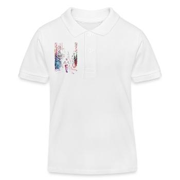 Marathonläufer Sport Kunst #runner #sport - Kinder Organic Poloshirt Mini Sprinter von Stanley/Stella - Weiß - Vorne