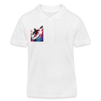 Art sportif du kayak#kayak - Polo enfant bio Stanley/Stella - blanc - Devant