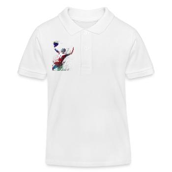 Wasserball Sport #sport #waterpolo - Kinder Organic Poloshirt Mini Sprinter von Stanley/Stella - Weiß - Vorne