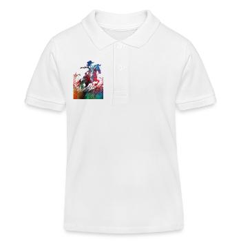 Horse Rider Sport Kunst #rider #horse #sport - Kinder Organic Poloshirt Mini Sprinter von Stanley/Stella - Weiß - Vorne