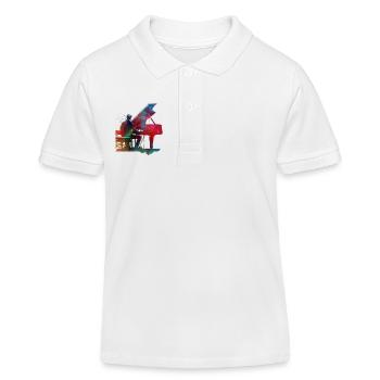 Pianiste art musical - Polo enfant bio Stanley/Stella - blanc - Devant