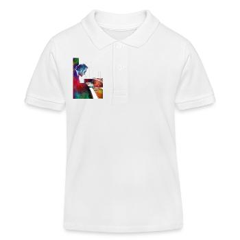 Pianist Musik Kunst - Kinder Organic Poloshirt Mini Sprinter von Stanley/Stella - Weiß - Vorne