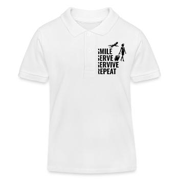 Flight Attendant Aviation Cabin Crew Airline Staff - Kids Organic Polo Shirt by Stanley/Stella - white - Front