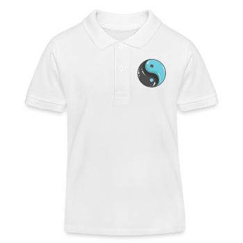 Équilibre yin et yang pour le yoga - Polo enfant bio Stanley/Stella - blanc - Devant