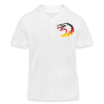 deutschlandadlerkopf - Kinder Organic Poloshirt Mini Sprinter von Stanley/Stella - Weiß - Vorne
