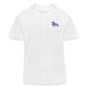Isländer+Flagge - Kinder Organic Poloshirt Mini Sprinter von Stanley/Stella - Weiß - Vorne