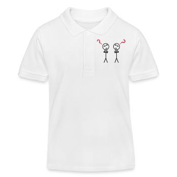 Question mark - Kids Organic Polo Shirt by Stanley/Stella - white - Front