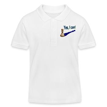 Yes, I can! 1 - Kinder Organic Poloshirt Mini Sprinter von Stanley/Stella - Weiß - Vorne