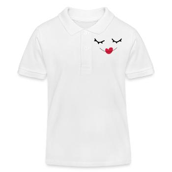 sourire - Polo enfant bio Stanley/Stella - blanc - Devant