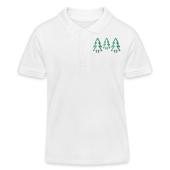 bäume weihnachten - Kinder Organic Poloshirt Mini Sprinter von Stanley/Stella - Weiß - Vorne