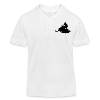 Snowmobile - Kids Organic Polo Shirt by Stanley/Stella - white - Front