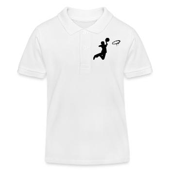 basketball - Polo enfant bio Stanley/Stella - blanc - Devant