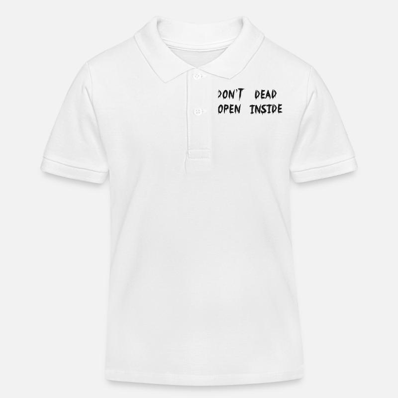 dont-open-dead-inside - Polo enfant bio Stanley/Stella - blanc
