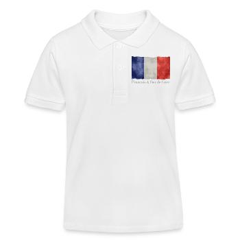 Drapeau France bleu blanc rouge Français fier - Polo enfant bio Stanley/Stella - blanc - Devant