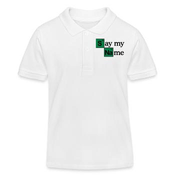 Say my name - Polo enfant bio Stanley/Stella - blanc - Devant
