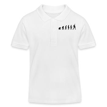 The Evolution of Squash - Kids Organic Polo Shirt by Stanley/Stella - white - Front