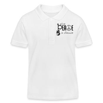 give_ peace_a_chance - Kinder Organic Poloshirt Mini Sprinter von Stanley/Stella - Weiß - Vorne