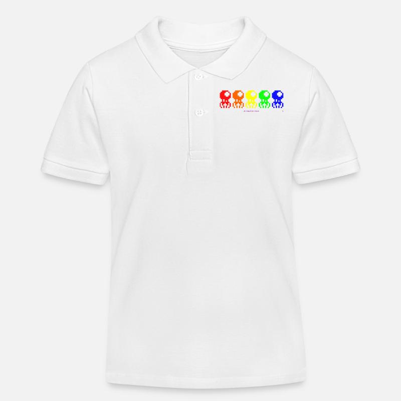 Spoulpe Invaders - Polo enfant bio Stanley/Stella - blanc