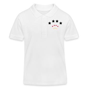4 Sterne für Schwarz rot gold / quatre étoiles - Polo enfant bio Stanley/Stella - blanc - Devant