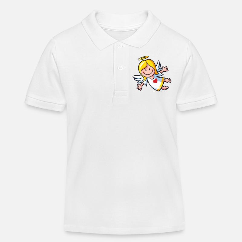 vl064c_engel2_4c - Kinder Organic Poloshirt Mini Sprinter von Stanley/Stella - Weiß