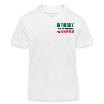 rugby - Kinder Organic Poloshirt Mini Sprinter von Stanley/Stella - Weiß - Vorne