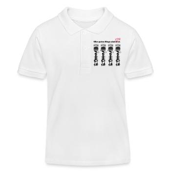 Aller guten Dinge sind 4! - Kinder Organic Poloshirt Mini Sprinter von Stanley/Stella - Weiß - Vorne