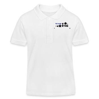 tu vas être ajoute ton mot - Polo enfant bio Stanley/Stella - blanc - Devant