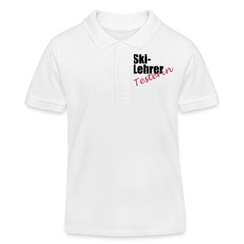 Ski Lehrer Testerin - Kinder Organic Poloshirt Mini Sprinter von Stanley/Stella - Weiß - Vorne