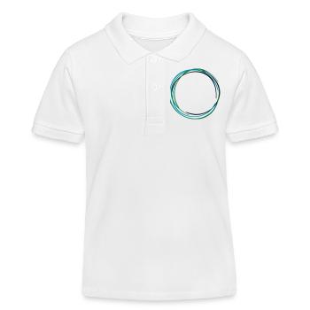 Ring Kreis Circle Zirkel 3 - Kinder Organic Poloshirt Mini Sprinter von Stanley/Stella - Weiß - Vorne